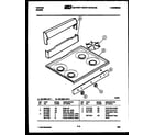 Tappan 32-1008-00-02 cooktop parts diagram