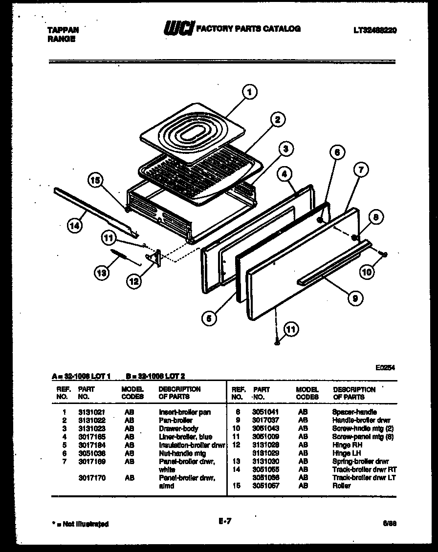 Broiler drawer parts