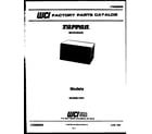 Tappan 56-9238-10-01 front cover diagram