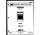 Tappan 30-3987-00-05 cover page diagram