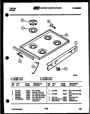 Cooktop parts