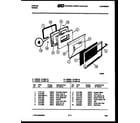 Tappan 72-7657-66-01 lower oven door parts diagram