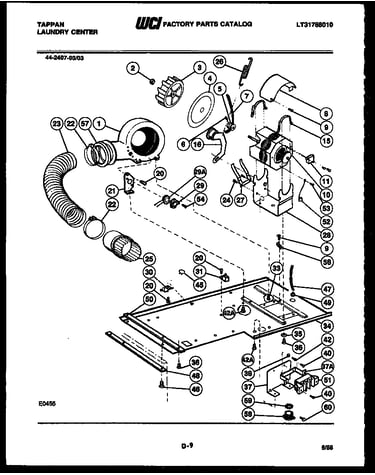 Dryer motor, blower and belt