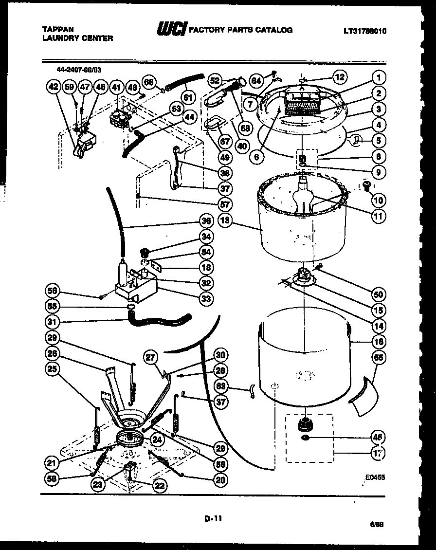 Tubs, water valve and lid switch