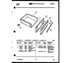Tappan 31-2538-00-04 drawer parts diagram