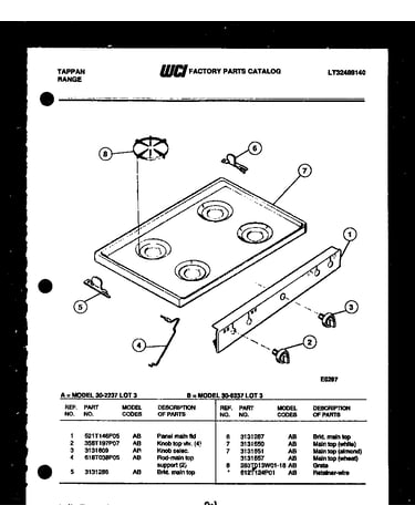 Cooktop parts