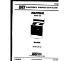 Tappan 30-4987-00-06 cover page diagram