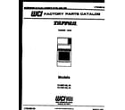 Tappan 72-7657-23-03 cover page diagram
