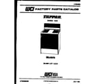 Tappan 30-4997-00-01 cover page diagram