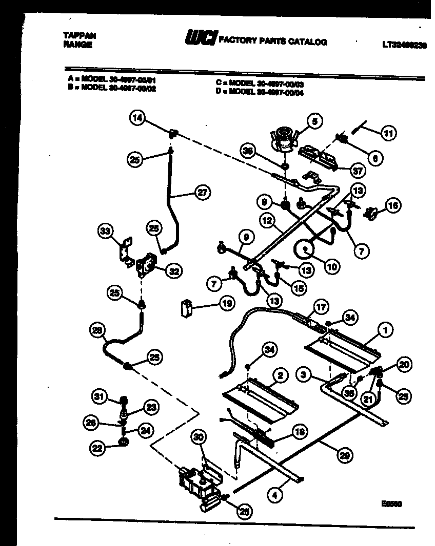 Burner, manifold and gas control