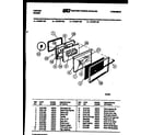 Tappan 72-7977-00-06 lower oven door parts diagram