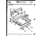 Tappan 32-1014-00-01 backguard and cooktop parts diagram