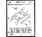 Tappan 30-2138-00-01 cooktop parts diagram