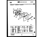 Tappan 30-2138-00-01 door parts diagram