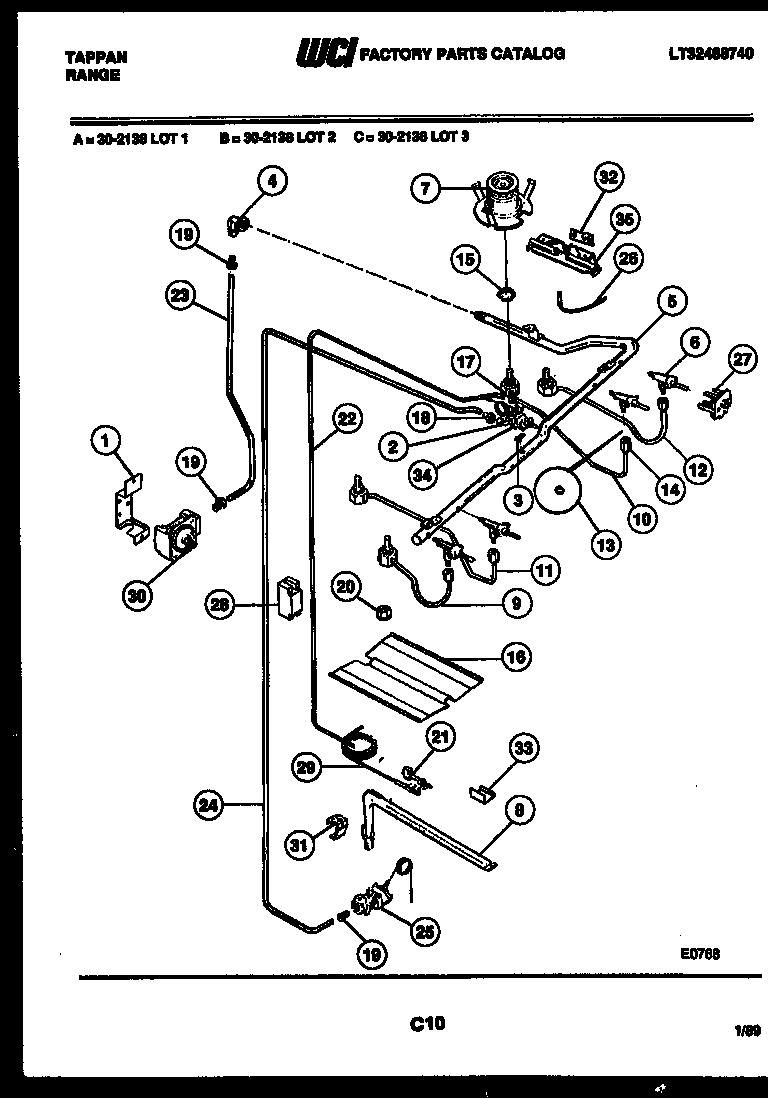 Burner, manifold and gas control