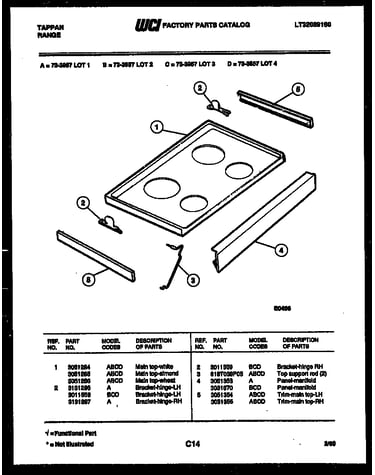Cooktop parts