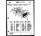 Tappan 73-3957-00-02 lower oven door parts diagram