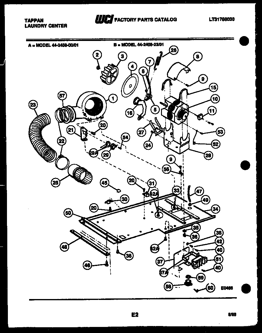 Dryer motor, blower and belt