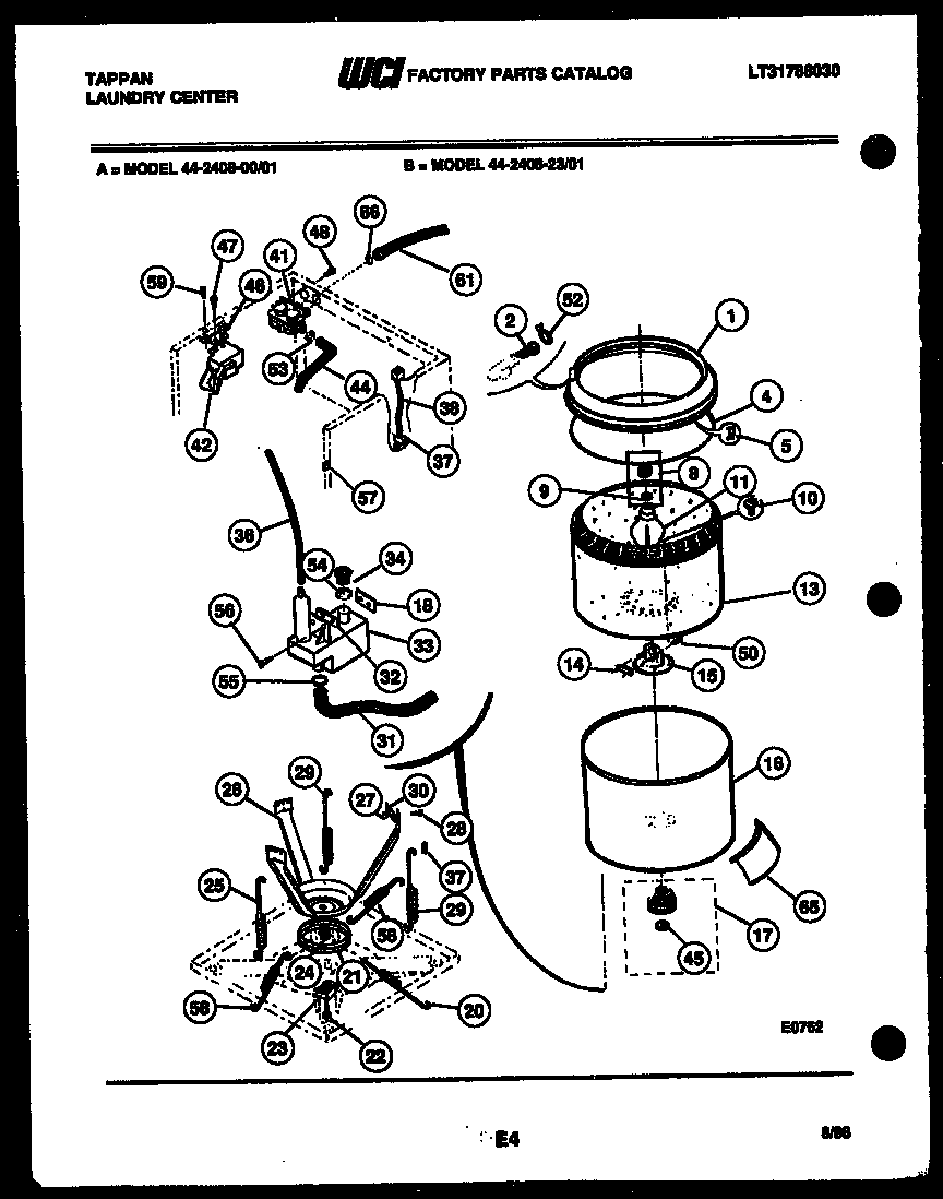 Tubs, water valve and lid switch