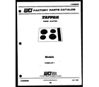 Tappan 13-3008-45-01 front cover diagram