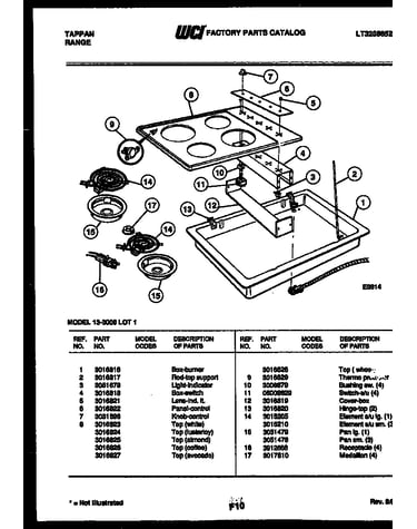 Cooktop parts