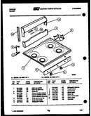 Backguard and cooktop parts