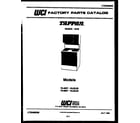 Tappan 76-8967-23-05 cover page diagram