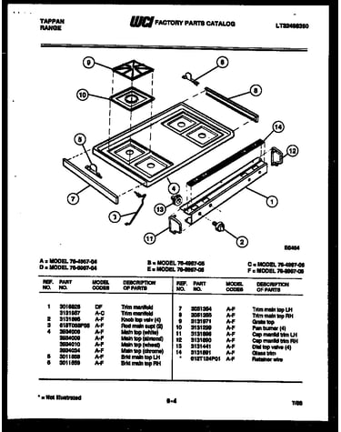 Cooktop parts
