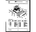 Tappan 32-1028-00-01 broiler drawer parts diagram