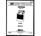 Tappan 30-2757-23-03 cover page diagram