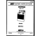 Tappan 30-2757-00-06 cover page diagram