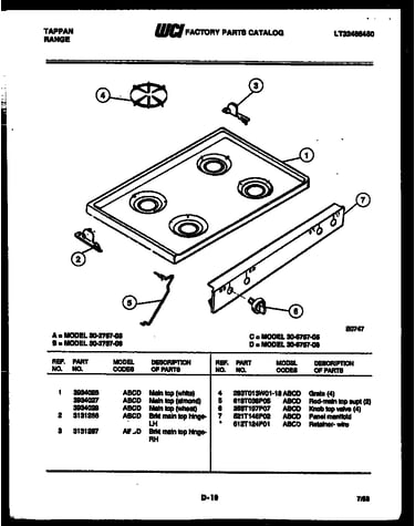 Cooktop parts