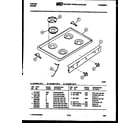 Tappan 30-3348-00-01 cooktop parts diagram