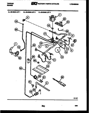 Burner, manifold and gas control