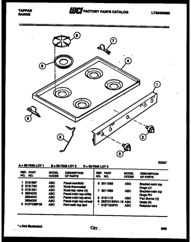 Cooktop parts
