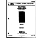 Tappan 11-9373-00-03 cover page diagram