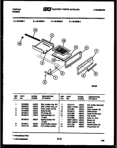 Broiler drawer parts