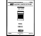 Tappan 31-2538-00-06 cover page diagram