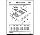 Tappan 30-3978-23-01 cooktop parts diagram