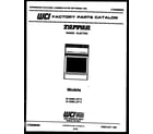Tappan 31-3438-23-05 cover page diagram