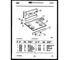 Tappan 32-1018-23-01 backguard and cooktop parts diagram