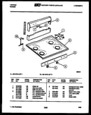 Backguard and cooktop parts
