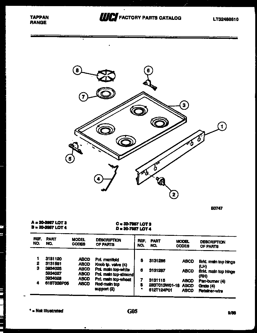 COOKTOP PARTS