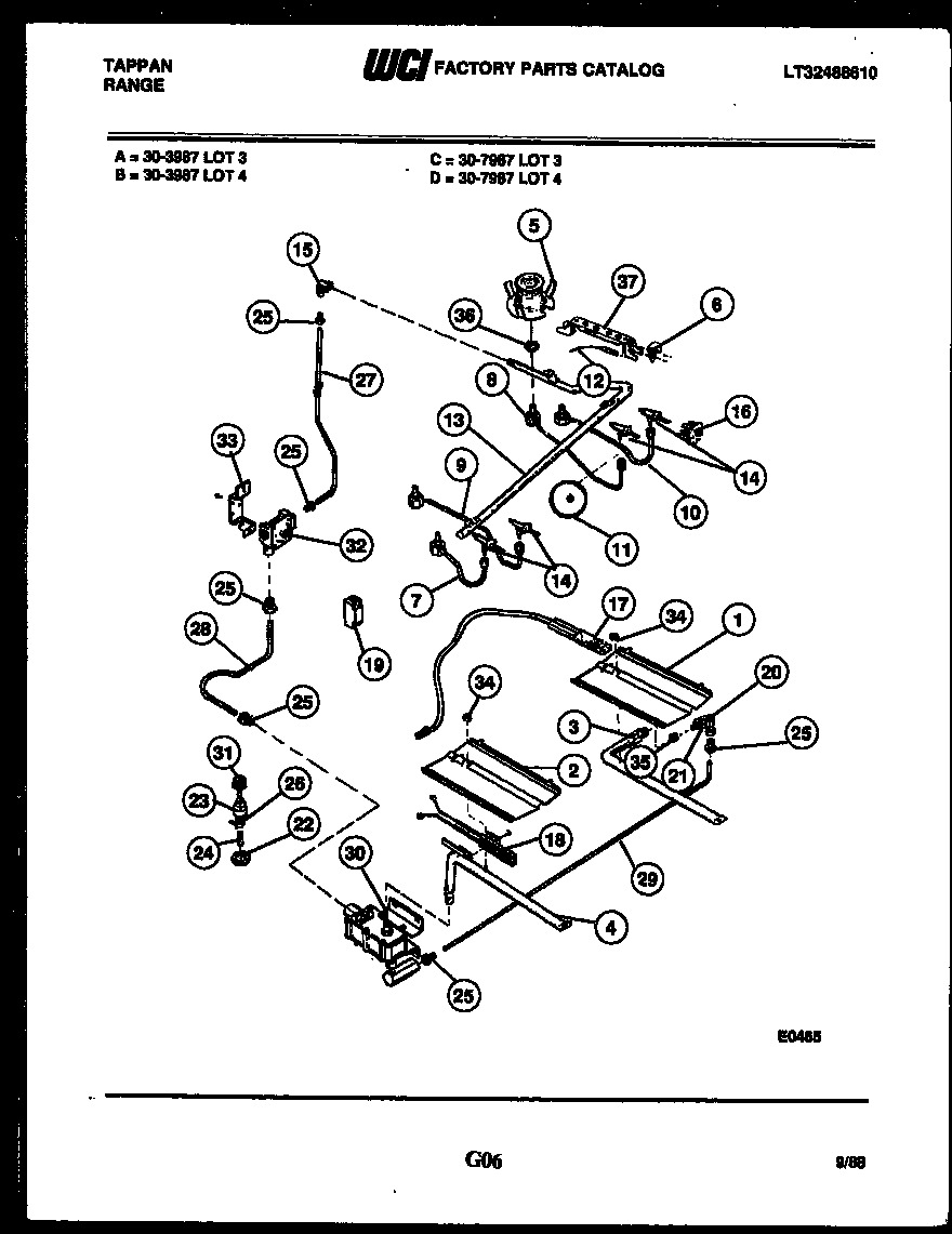 BURNER, MANIFOLD AND GAS CONTROL