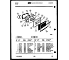 Tappan 77-4987-00-02 lower oven door parts diagram