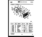 Tappan 77-4987-00-06 lower oven door parts diagram