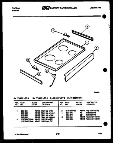 Cooktop parts