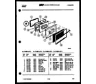 Tappan 77-8957-00-03 lower oven door parts diagram
