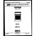 Tappan 31-3648-66-05 cover page diagram