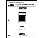 Tappan 31-7968-66-02 cover page diagram